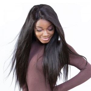 13X6 Lace Front Human Hair Wigs Pre Plucked 150% Density Straight 6inch Deep Part Brazilian Lace Frontal Black Wig For Women  