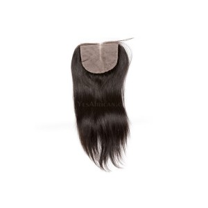 Natural Color Silk Straight Brazilian Virgin Hair Silk Base Closure 4x4inches