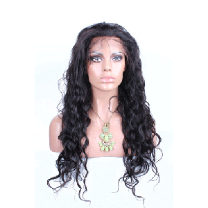 Natural Color Ciara Celebrity Water Wave Full Lace Wig Brazilian Virgin Human Hair