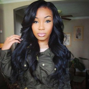 Unprocessed Natural Color 100% Brazilian Virgin Human Hair Body Wave Full Lace Wigs