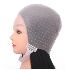 Comingbuy Hair Dye Cap + Hook Hair Highlights Cap Needle air Coloring Cap Hair Dye Hat Hairstyling Tool