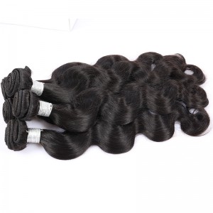 Natural Color Brazilian Virgin Hair Body Wave Human Hair Extensions