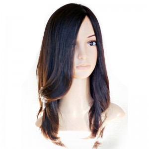 Medium Brown Silky Straight European Virgin Hair Silk Top Full Lace Jewish Wigs