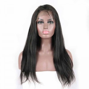 360 Lace Wigs Light Yaki Brazilian Virgin Hair Full Lace Wigs 180% Density 100% Human Hair Wigs Natural HairLine Wigs