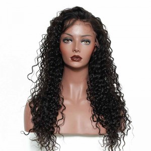 Brazilian Hair Deep Wave 250% Density Lace Front Human Hair Wigs Pre-Plucked Natural Hairline