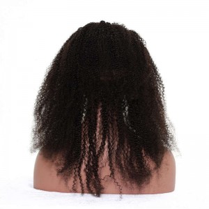 360 Frontal Closure Afro Kinky Curly Natural Hairline Lace Band Frontal 360 Closure Malaysian Hair 