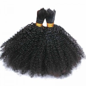 Afro Kinky Curly Mongolian Virgin Hair Clip In Human Hair Extensions Natural Color