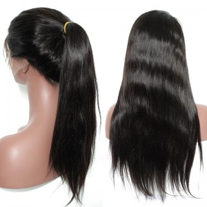 360 Lace Wigs 180% Density Brazilian Virgin Hair Straight Circular Full Lace Wigs 100% Human Hair Wigs Natural Hair Line Wigs