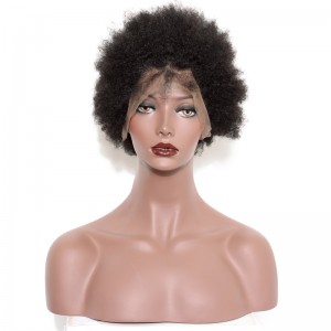 Kinky Curly Lace Front Wigs Natural Curl For Black Women High Quality 100% Brazilian Virgin Human Hair Wig