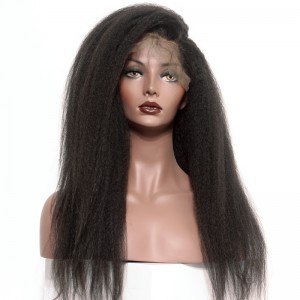 360 Circular Lace Wigs Brazilian Virgin Hair Kinky Straight Full Lace Wigs 180% Density 100% Human Hair Wigs