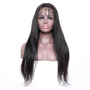 Cheapest Silky Straight 200% Density Lace Closure Wig Pre-Plucked Hairline