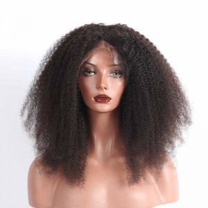 Afro Kinky Curly 150% Density Human Hair Wigs 360 Lace Wigs Brazilian Virgin Hair