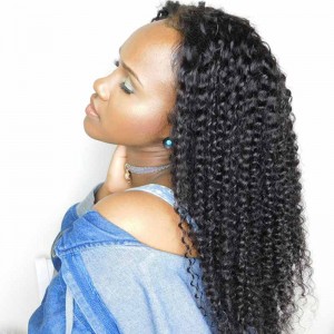 Unprocessed Kinky Curly 250% Density Wigs Brazilian Virgin Human Hair 