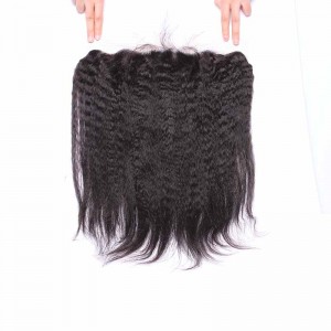 13*4 Lace Frontal With Natural Hairline Kinky Straight Brazilian Virgin Hair Lace Frontal