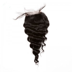 Hot Sale Virgin Human Hair Lace Top Closure Natural Color 4x4inches(1pc/IP only)