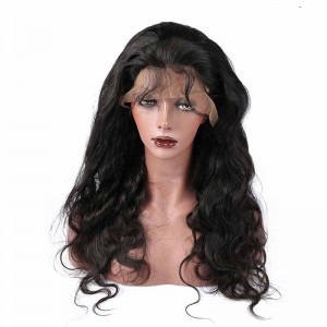 Natural Color Unprocessed Indian Remy 100% Human Hair Body Wave Full Lace Wigs