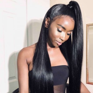 straight  Pre Plucked Full Lace Wig Human Hair with baby hair_comingbuy