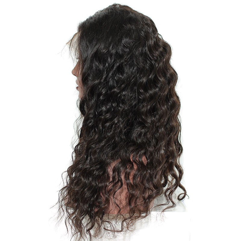 Natural Black Color Water Wave Peruvian Virgin Human Hair ...