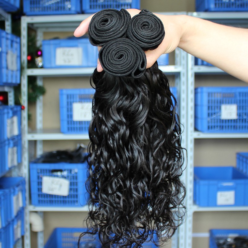 Malaysian Virgin Human Hair Extensions Weave Wet Wave 4 ...