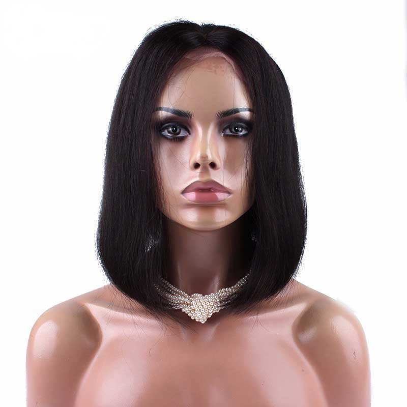 Rihanna Inspired Straight Short Bob Lace Front Human Hair ...