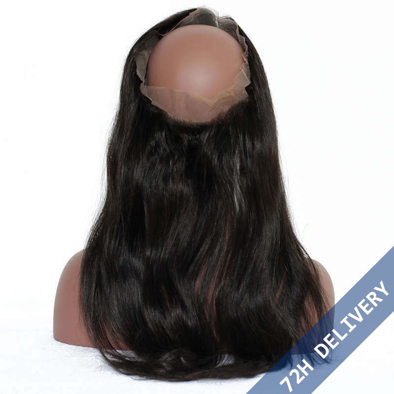 360 lace frontal band straight brazilian virgin hair lace frontals
