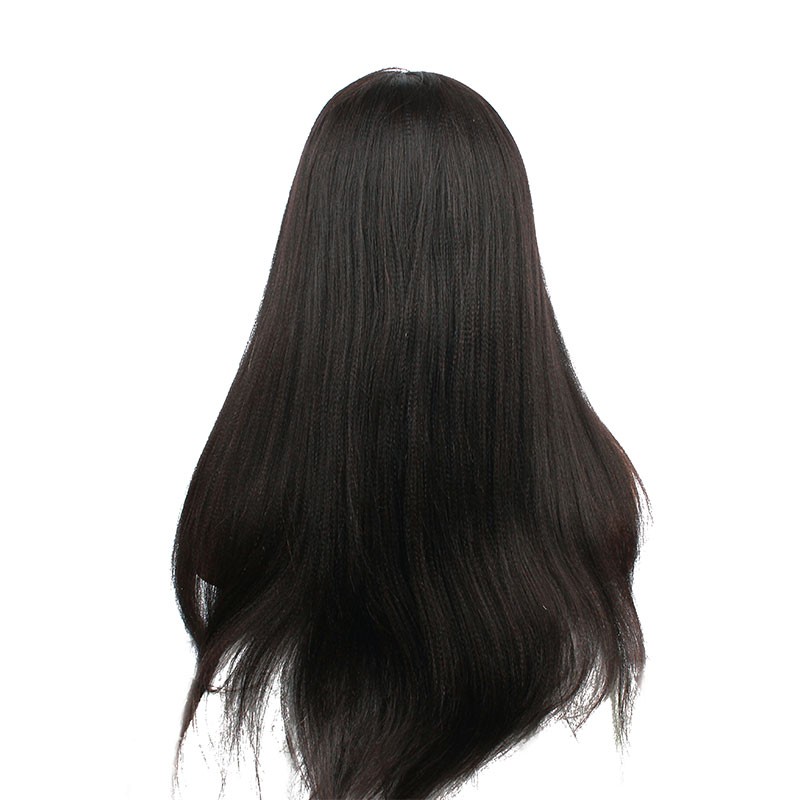 Natural Color Light Yaki Brazilian Virgin Hair Lace Front  Natural Color Light Yaki Brazilian Virgin Hair Lace Front
