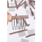 Lace Wrap 6 Teeth Combs Wire Spring Comb Wig Add to Wig Cap Clip Snap For Wig