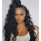 Loose Wave Pre-plucked 360 Lace Wigs Brazilian Virgin Hair Full 360 Lace Wigs 150% Density 100% Human Hair Wigs With Baby Hair Natural HairLine Wigs 