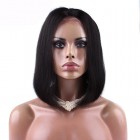 Human Hair Straight Bob Wigs 150% Brazilian Remy Hair Lace Front Human Hair Wigs