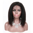 Kinky Straight Bob 13x6 Lace Front Human Hair Wigs kinky  Straight Short Bob For Black Women 150% Density-comingbuy