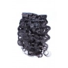 5 Sets Cheap Body Wave  Clip In Human Hair Extensions Brazilian Virgin Hair Natural Color 