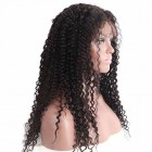Color 1b Kinky Curly 24"  150% density Lace Front Wig 72 H Delivery