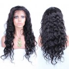 22 inch Natural  Color Loose Wave Brazilian Virgin 100% Human Hair Lace Front Wig