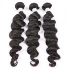 Natural Color Loose Wave Hair Extensions Brazilian Virgin Human Hair Weave 3 Bundles