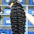 Natural Color Deep Wave Unprocessed Indian Virgin Human Hair Weave 3 Bundles