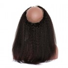 Flash Sale 360 Lace Fronal Brazilian Virgin Hair Kinky Straight Natural Hairline 22.5*4*2