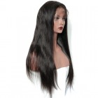 Natural Color Silky Straight Unprocessed Brazilian Virgin Human Hair U Part Wig