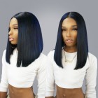 Long Straight bob 250% Density  Pre-Plucked Human Hair Lace Front Wigs For Black Women