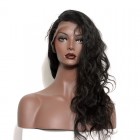 Lace Front Human Hair Wigs Elastic Cap 100% Malaysian Virgin Hair Wig Body Wave Pre-Plucked Natural Hair Line