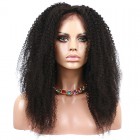 Natural Color Afro Kinky Curly Human Hair Wig Brazilian Virgin Hair Full Lace Wigs