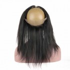 360 Lace Frontal Band Yaki Straight Brazilian Virgin Hair Lace Frontal With Natural Hairline