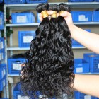 Natural Color Indian Virgin Human Hair Water Wet Wave Hair Weave 3 Bundles