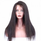 Natural Color Brazilian Remy Human Hair Wigs Light Yaki Silk Top Lace Wigs