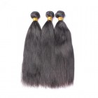 Italian Yaki Straight Brazilian Virgin Human Hair 3 Pcs/Lot Natural Color