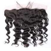 Natural Color Loose Wave Brazilian Virgin Hair Lace Frontal Closure 13x4inches