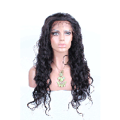 Natural Color Ciara Celebrity Water Wave Full Lace Wig Brazilian Virgin Human Hair