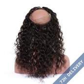 360 Lace Frontal Band Loose Wave Brazilian Virgin Hair Lace Frontal With Natural Hairline