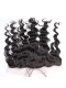 Natural Color Loose Wave Brazilian Virgin Hair Lace Frontal Free Part With 3pcs Weaves 