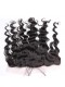 Natural Color Loose Wave Peruvian Virgin Hair Lace Frontal Free Part With 3pcs Weaves 