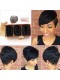 Brazilian Human Short Hair Extensions 27 Pieces Short Human Straight Hair Weave Style